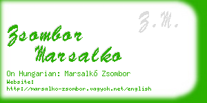 zsombor marsalko business card